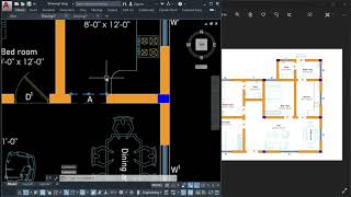 50'X35' - 3BHK - Floor Plan | Step by step in Autocad.