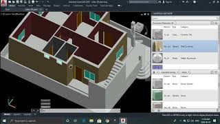 AutoCAD Complete 2D and 3D House Plan - Rendering - 3D -  Part 4