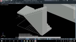 AutoCAD Complete 2D and 3D House Plan - Staircase - 3D -  Part 3